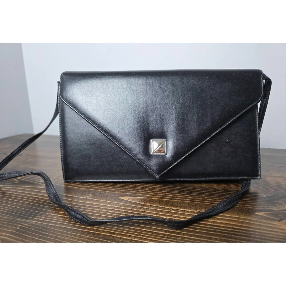 Ande Medium  Black Leather‎ Crossbody Bag Purse